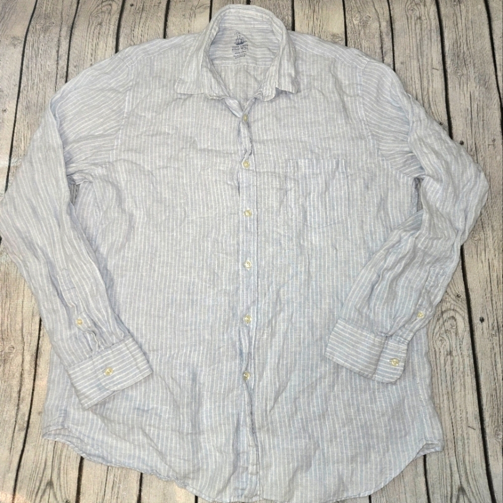 J.CREW Baird Mcnutt Shirt Mens XL Button Up Irish Linen Long Sleeve
